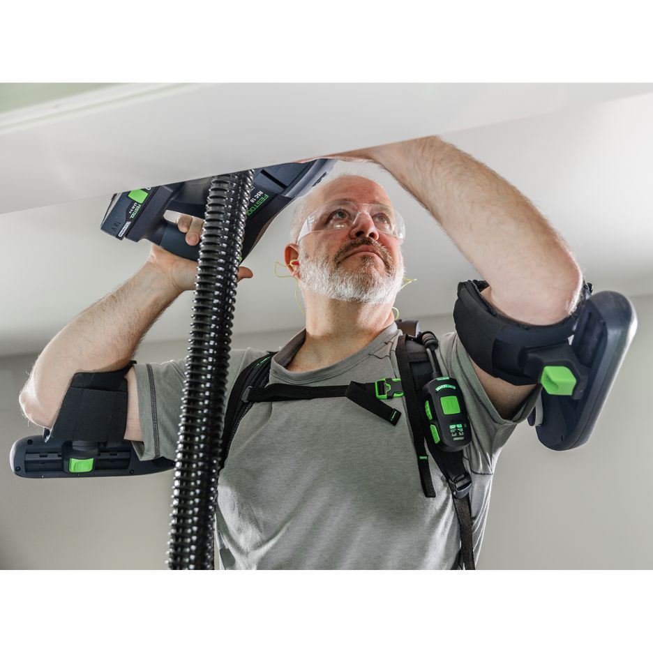 Front picture of a man wearing Festool Exoskeleton ExoActive EXO 18 HPC 4.0 I-Plus