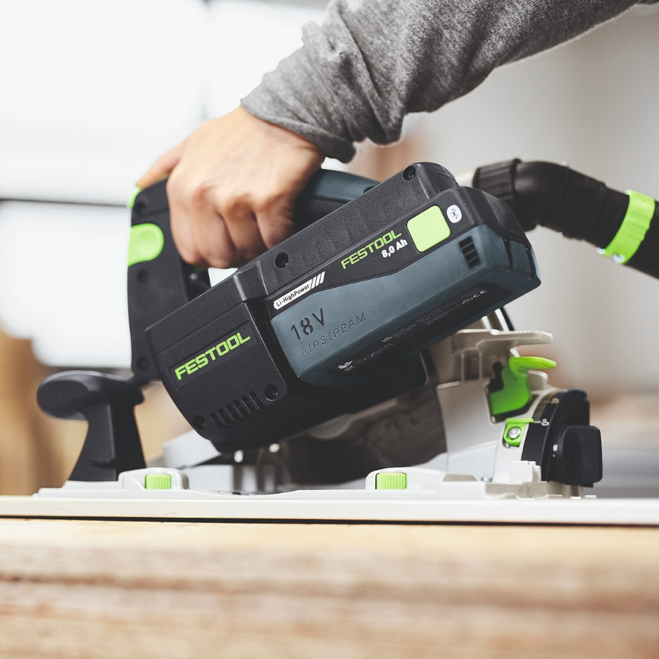 Hand holding tool using Festool Highpower Battery