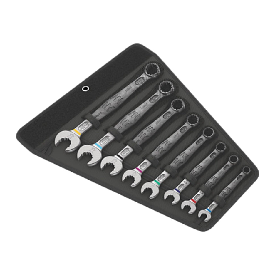 Wera Tools 6003 Joker 8 Set 1 Combination Wrench Set, Imperial, 8 Pieces