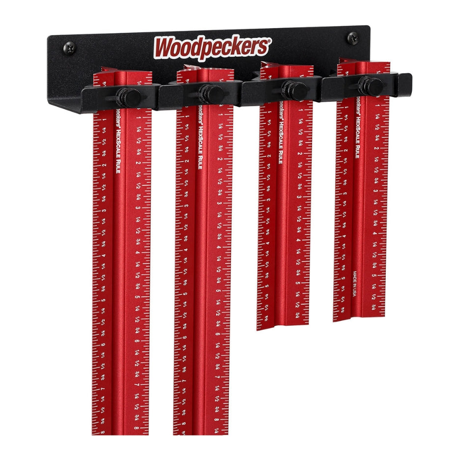 HEXSCALE RULE - SET - INCLUDES ALL 4 Rules and 4 Stops and Rack-It