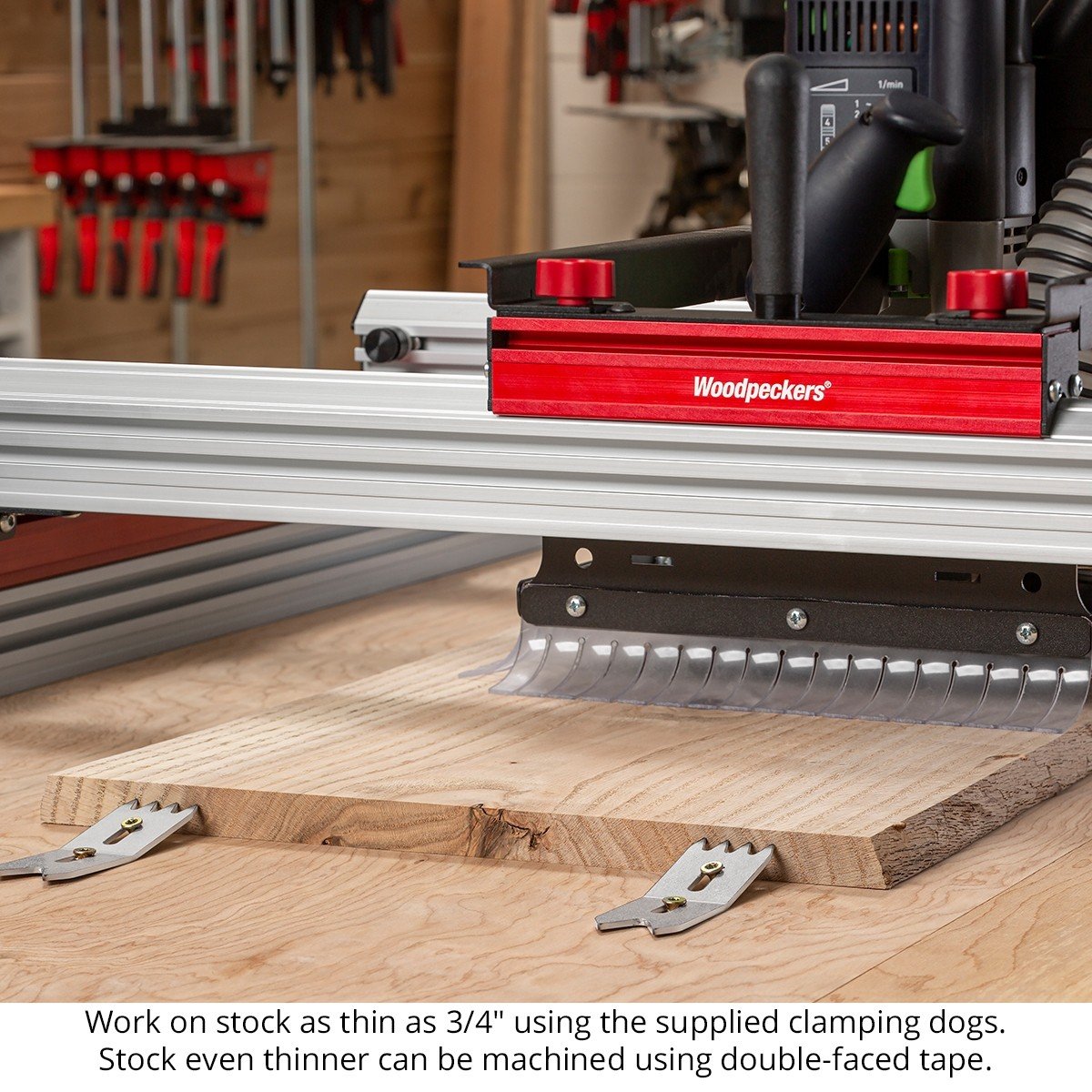 Woodpecker tools slab flattening shop mill